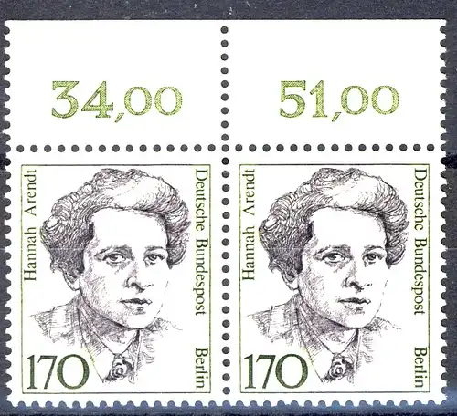 826 Frauen 170 Pf Paar OR ** postfrisch