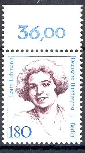 844 Frauen 180 Pf Oberrand ** postfrisch