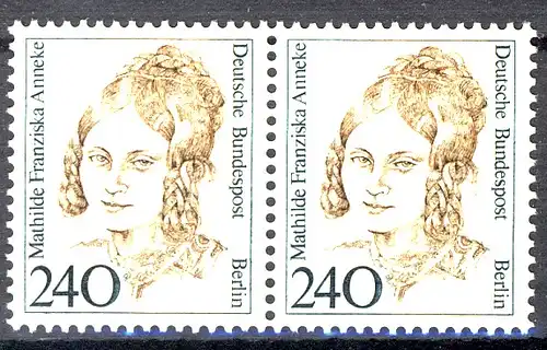 827 Frauen 240 Pf waag. Paar ** postfrisch