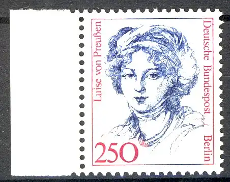 845 Frauen 250 Pf Seitenrand li. ** postfrisch