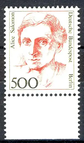 830 Frauen 500 Pf Unterrand ** postfrisch