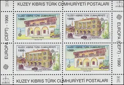 Chypre (turque) Bloc 8 Union européenne CEPT Institutions postales, ** / MNH