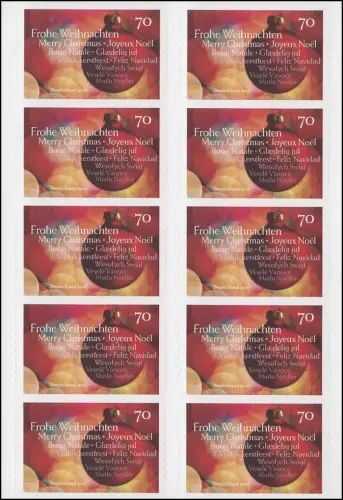 FB 61 Boule de Noël 2016, feuille feuille avec 10x3270, numéro de produit 1839 11936