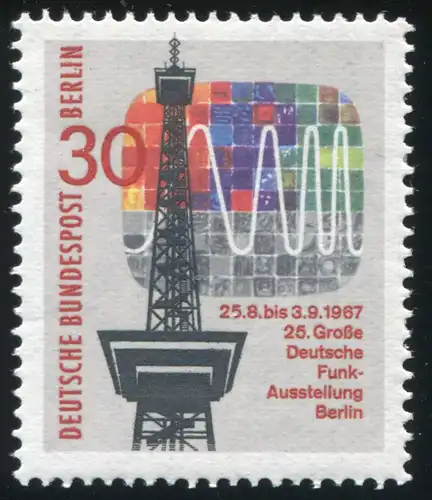 309 Exposition radio avec PLF ligne sur le L de BERLIN, champs 6, **