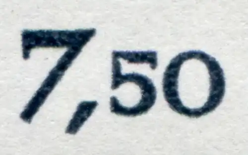377 Erreurs de plaques Ranke en haut: entaille dans la 5 de 7,50 ESSt Berlin