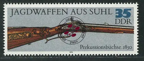 2380 Jagdwaffen aus Suhl 35 Pf O gestempelt