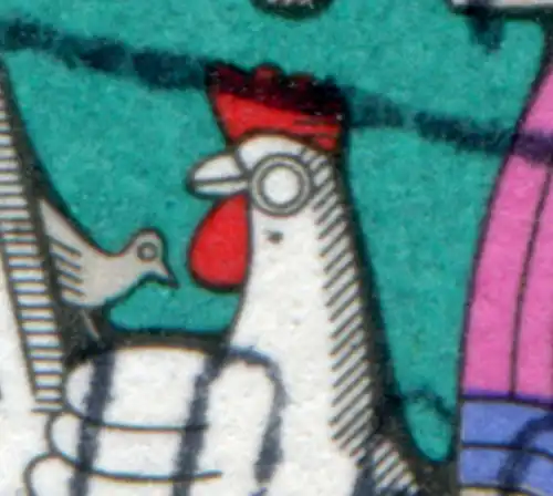 349 Zinnfiguren Bäuerin mit PLF Fleck am Hals der Henne, Feld 49, ET-O BERLIN