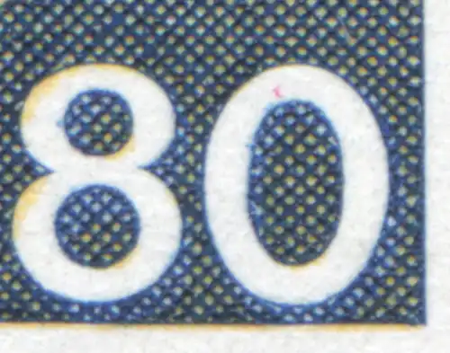 1074II Union européenne CEPT 80 C. avec PLF II tache rouge dans le zéro, ** / MNH