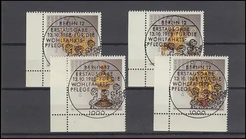 818-821 Art orfèvrerie 1988: coins en bas à gauche, ESSt