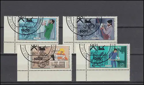 754-757 Jugend Handwerksberufe 1986: Ecken unten links, Satz mit ESSt BERLIN