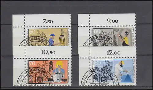 780-783 Handwerksberufe 1987: Ecken oben links, Satz mit zentrischen ESSt BERLIN