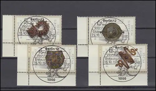 789-792 Gold- und Silberschmiedekunst 1987: Satz Ecken unten links, ESSt BERLIN