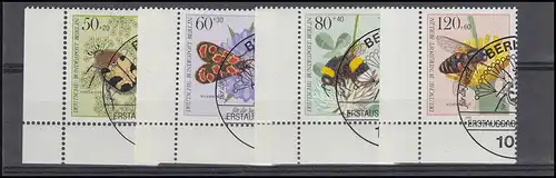 712-715 Jeunesse Berlin Insectes de pollinisation 1984: Coins en bas à gauche, Esst BERLIN