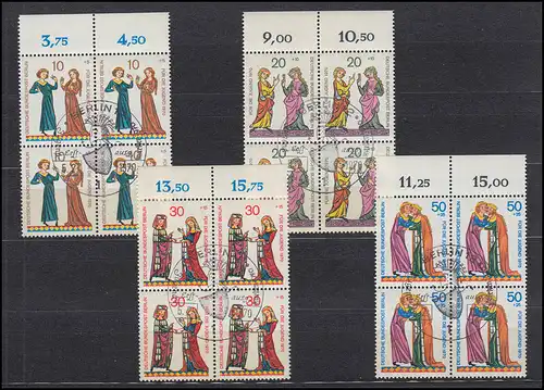 354-357 Jeunes Minnessistes 1970, Oberrand-Quaererblock, ensemble ESSt Berlin