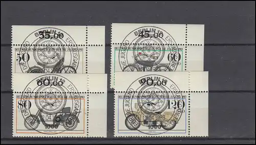 694-697 Jeunes motos historiques 1983: ensemble de coins en haut à droite, ESSt BERLIN