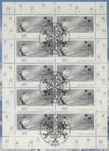 2834 Alpine Ski-WM Garmisch-Partenkirchen - Bogen 10 sur modèle carton, ESTE