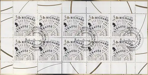 3086 Musiker und Dirigent Richard Strauss - 10er-Bogen auf Kartonvorlage, ESST