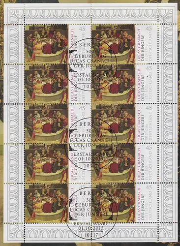3181 Lucas Cranach le plus jeune - Bogen 10 sur le modèle de carton, ESTE