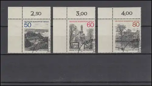 685-687 Vues Berlin 1982, ensemble coins en haut à gauche, ESSt BERLIN 10.11.1982