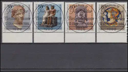 708-711 Kunstschätze in Berliner Museen 1984: Unterrand-Satz, ESSt BERLIN