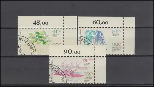 716-718 Sport Olympia Los Angeles 1984: ensemble de coins en haut à droite, ESSt BERLIN