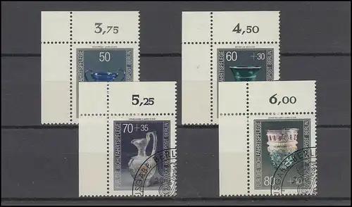 765-768 Wofa Verres précieux 1987: coins en haut à gauche, ensemble avec ESSt BERLIN