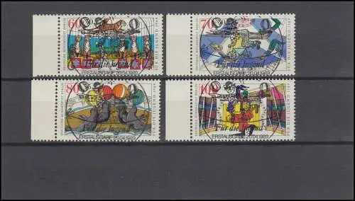 838-841 Jugend Zirkus 1989: Satz mit zentrischen ESSt BERLIN