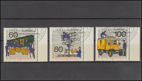 876-878 Postbeförderung 1990: Satz mit ESSt BERLIN 27.9.90