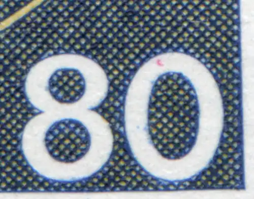 1074II Europaunion CEPT 80 C. ER-Vbl. mit 2x PLF II roter Fleck in der 0, **