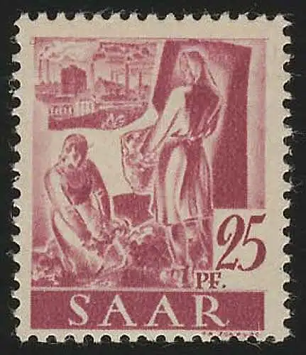 Sarre 216Z marque libre 25 p., sans filigrane, **