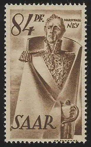 Sarre 224Z marque libre 84 pf., sans filigrane, **