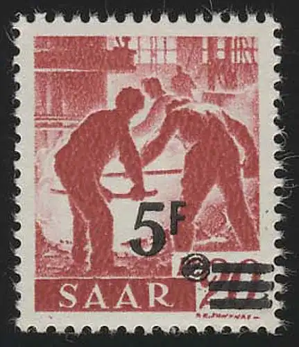 Sarre 232Z II Impression sur réédition 5 Fr sur 20 pf., **