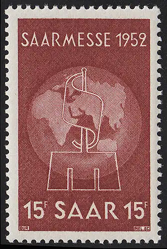 Saarland 317 Saarmesse Saarbrücken 1952, **
