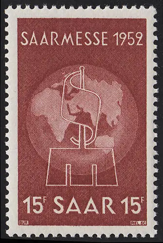 Saarland 317 Saarmesse Saarbrücken 1952, **