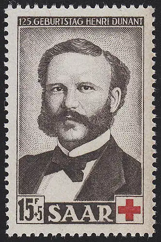 Saarland 343 Rotes Kreuz & Henri Dunant 1953, postfrisch **