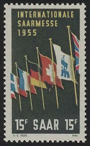Saarland 359 Saarmesse Saarbrücken 1955, postfrisch **