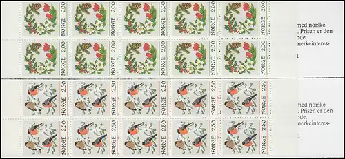 Norwegen-Markenheftchen 938D+939D Weihnachten 1985, Set mit 2 MH ** / MNH