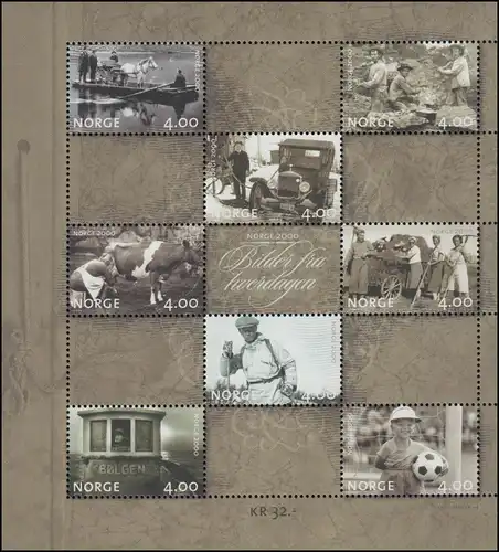 Norwegen 1321-1328 Bilder aus dem Alltagsleben 1999 - Kleinbogen ** / MNH