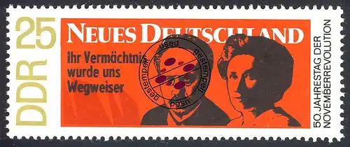 1419 Novemberrevolution 25 Pf O gestempelt