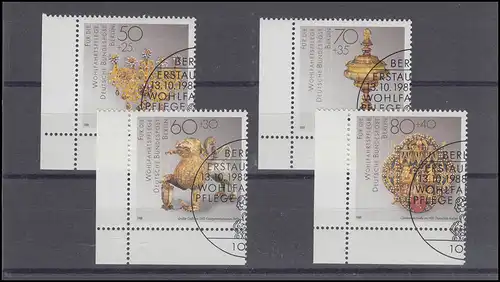 818-821 Gold- und Silberschmiedekunst 1988: Satz Ecken unten links, ESSt BERLIN