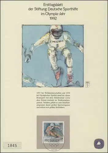 Premières journées Fondation allemande Aide sportive: Ski Alpin / Olympia 1595 ESSt Bonn