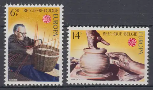Union européenne 1976 Belgique 1857-1858, phrase ** / MNH