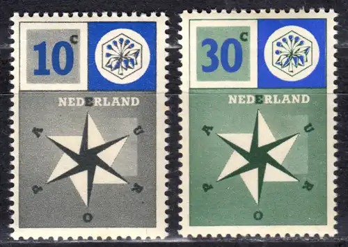 Europaunion 1957 Niederlande 704-705, Satz ** / MNH