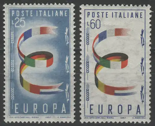 Union européenne 1957 Italie 992-993, taux ** / NH