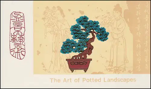 Gedenkkarte China 1676-1681 Miniaturlandschaften: Bonsaipflanzen 1981, ESSt 