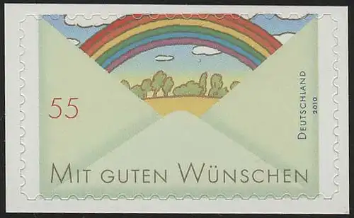 2849 Regenbogen, selbstklebend NEUTRALE Folie, 10 Einzelmarken, alle **