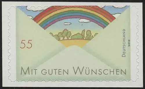 2849 Regenbogen, selbstklebend NEUTRALE Folie, 10 Einzelmarken, alle **