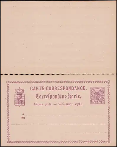 Luxembourg Carte postale P 11 Blagues en cercle 6/6 C. rouge-violet, non utilisé