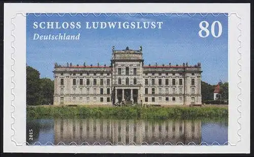 3128 Schloss Ludwigslust selbstklebend NEUTRALE Folie, 10 Einzelmarken, alle **
