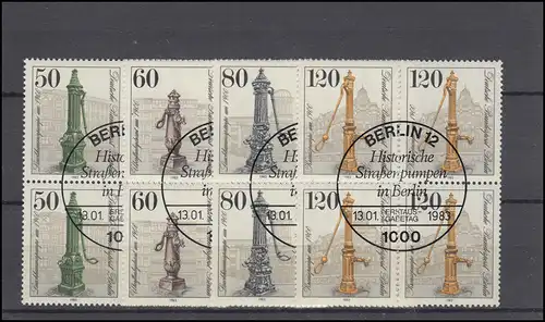 689-692 Pompes routières à Berlin 1983: quatre blocs-ensembles ESSt BERLIN
